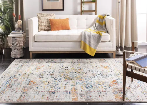 Miniatura 9 de SAFAVIEH Madison Collection - Alfombra decorativa de 2 pies 2 pulgadas x 4 pies, color verde y turquesa, diseño envejecido, no desprende pelusa