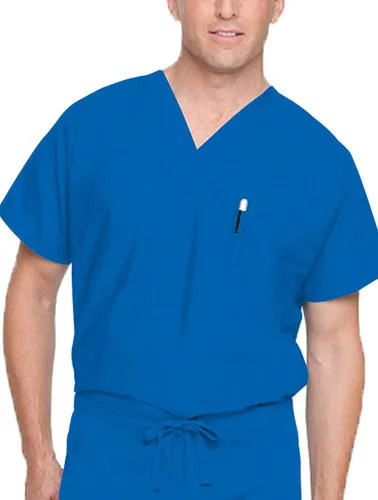 Miniatura 4 de Landau Essentials - Camiseta unisex de ajuste relajado con cuello en V de 1 bolsillo 7502