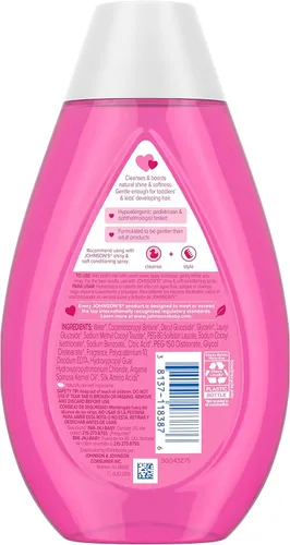 Miniatura 9 de Johnson's Shiny & Soft - Champú para niños con aceite de argán y proteínas de seda, el lavado diario del cabello de los niños limpia suavemente