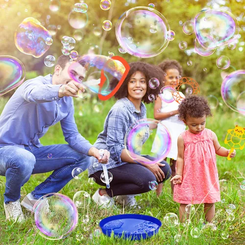 Miniatura 6 de Roberly Juego de 28 varitas de burbujas grandes a granel para niños, actividades al aire libre de verano, regalos de fiesta, juegos de cumpleaños