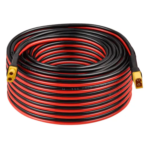 Miniatura 15 de Cable de extensión XT60 de 10 AWG de 1 pie, 2 unidades, 2, 3, 5, 10, 10, 15, 20, 25, 30, 35, 40, 50, 75, 100 pies, conector hembra a macho XT60