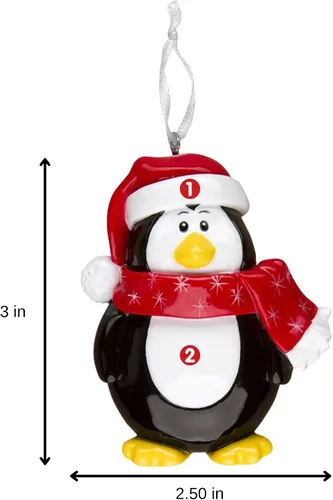 Miniatura 4 de 2025 Adorno de Navidad personalizado para niños – Recuerdo festivo con nombre y año personalizados – Adorno de árbol de Navidad con diseño de animal