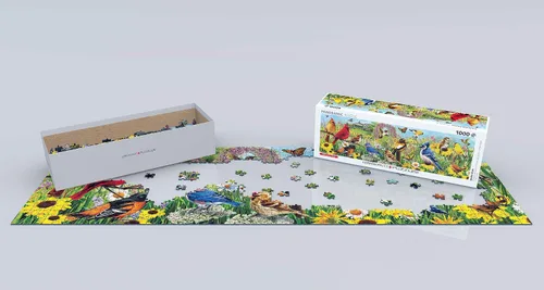 Miniatura 3 de EuroGraphics Pájaros de patio trasero panorámico 1000pc