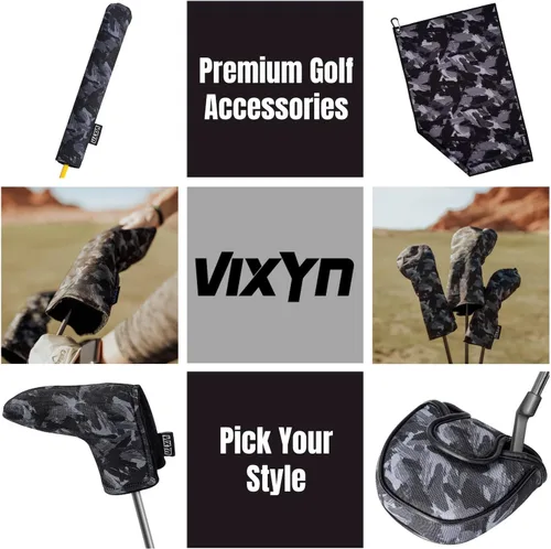 Miniatura 5 de VIXYN Cubierta para putter Blade – Fundas para putter de golf de primera calidad – Cubiertas magnéticas con forro polar