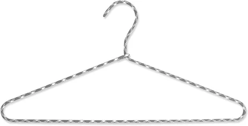 Miniatura 2 de Perchas para ropa, paquete de 10 – Perchas de tela y metal que ahorran espacio, perchas antideslizantes para pantalones y abrigos, artículos