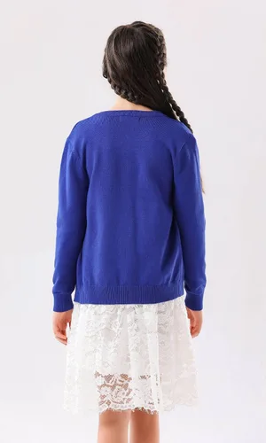 Miniatura 5 de SMILING PINKER cardigan de cuello redondo para niñas