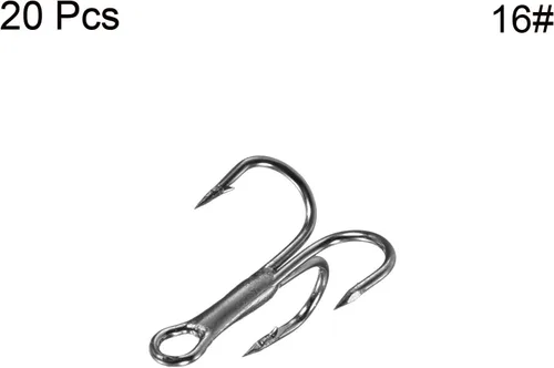 Miniatura 3 de PATIKIL Anzuelos de pescado agudos de acero al carbono, gancho de curva redondo afilado Gancho de púas triple para agua dulce y salada