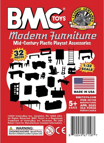 Miniatura 7 de BMC Classic Marx Mid-Century - Muebles modernos de plástico de 32 piezas