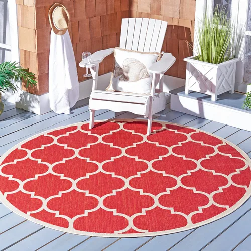 Miniatura 34 de SAFAVIEH Courtyard Collection - Alfombra decorativa de 2 x 3 pies 7 pulgadas, verde oscuro y beige, no desprende pelusa y de fácil cuidado