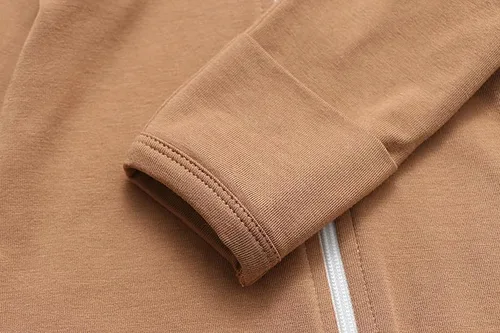 Miniatura 5 de Owlivia Pijama de bambú para bebé y niña, con cremallera frontal antideslizante