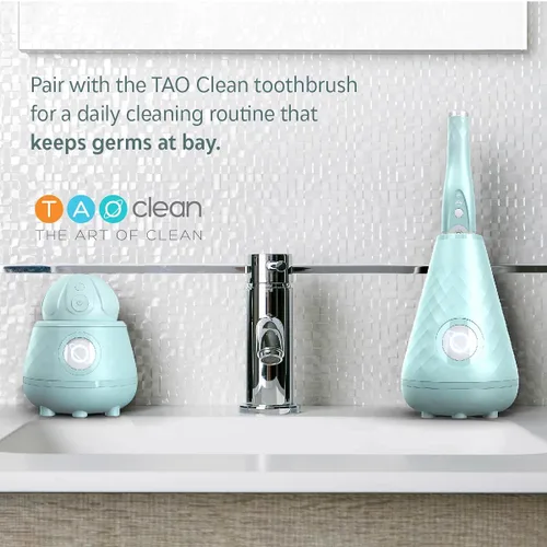 Miniatura 8 de Tao Clean Ona Diamond - Cepillo facial orbital y estación de limpieza, Robin's Egg Blue, cepillo eléctrico de limpieza facial con mango ergonómico