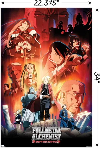 Miniatura 3 de Fullmetal Alchemist: Brotherhood - Póster de pared Key Art 5, 34 pulgadas de largo x 22.4 pulgadas de ancho, versión sin marco