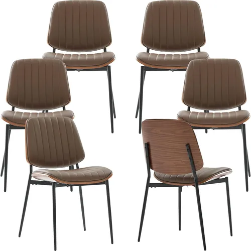 Miniatura 16 de ODUSE-DAILY Juego de 2 sillas de comedor modernas de mediados de siglo, sillas de cocina y comedor negras, juego de 2, sillas de cocina tapizadas