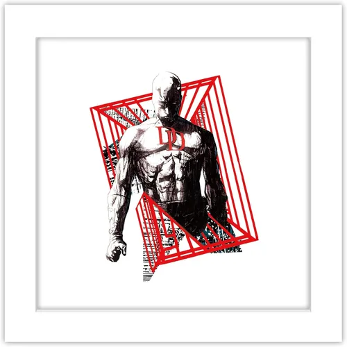 Miniatura 10 de Trends International Gallery Pops Marvel Comics Daredevil - Póster geométrico de tinta de diablo, arte de pared, 12.00 x 12.00 pulgadas, versión