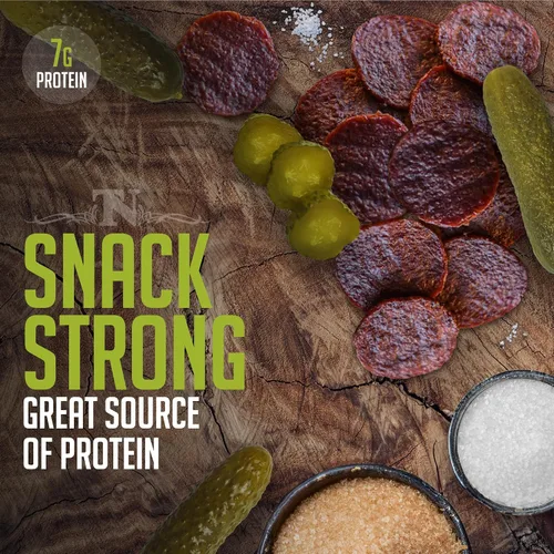 Miniatura 5 de Top Notch Wagon Wheels Jerky – Snacks altos en proteínas para niños y adultos hechos de carne de res criada localmente – Rondas sabrosas de carne