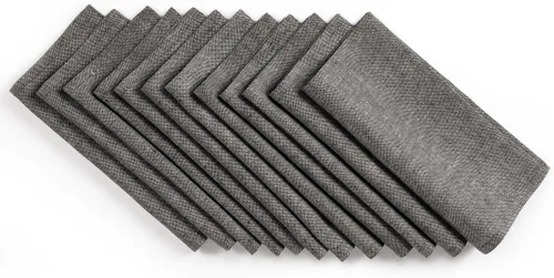 Miniatura 30 de Solino Home Servilletas de cóctel de lino negro Chambray de 6 x 6 pulgadas, servilletas de tela de lino 100% puro, juego de 12 servilletas cuadradas
