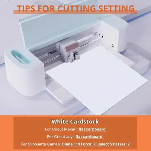 Miniatura 6 de Paquete de papel de cartulina blanca HTVRONT - 50 hojas de cartulina 8.5 x 11 pulgadas, tarjetas gruesas de 230 GSM para máquina de corte, papel