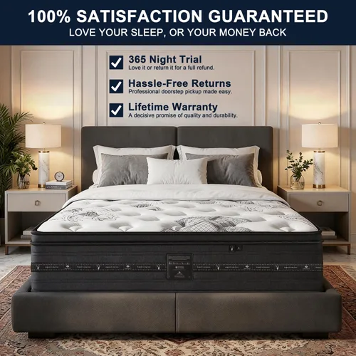 Miniatura 2 de Twin Mattress 12 inch, Hybrid Twin Size Mattress in a Box, Individually Wrapped Coils & Gel Memory Foam for Back Support, Pressure Relief & Motion