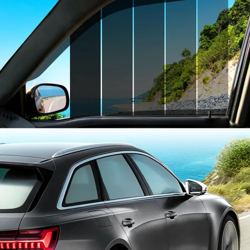 Miniatura 10 de Película de tinte para ventanas de auto, 50% VLT, 20 pulgadas x 10 pies, tintes de ventana de cerámica, bloquea el 99% de los rayos UV e IR