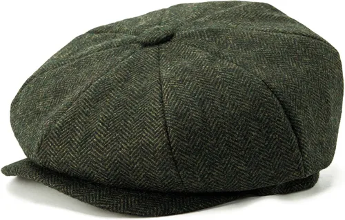 Miniatura 13 de BOTVELA Sombrero de tweed de espiga de 8 paneles de mezcla de lana para hombre
