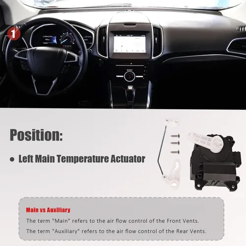 Miniatura 3 de Actuador de puerta de mezcla de calentador HVAC 604-239, lado del conductor, compatible con Ford Edge Lincoln MKX 2007-2015, el actuador