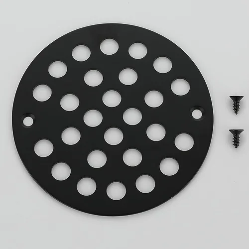 Miniatura 6 de Colador de ducha atornillado de 4 pulgadas Cubierta de drenaje de repuesto de filtro de piso (negro)