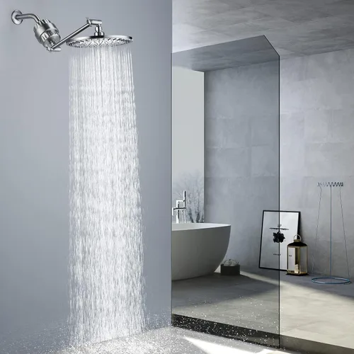 Miniatura 7 de BRIGHT SHOWERS Filtro de ducha, filtro de cabezal de ducha de alto rendimiento, filtración de 3 etapas para eliminación de agua dura y cloro, mejora