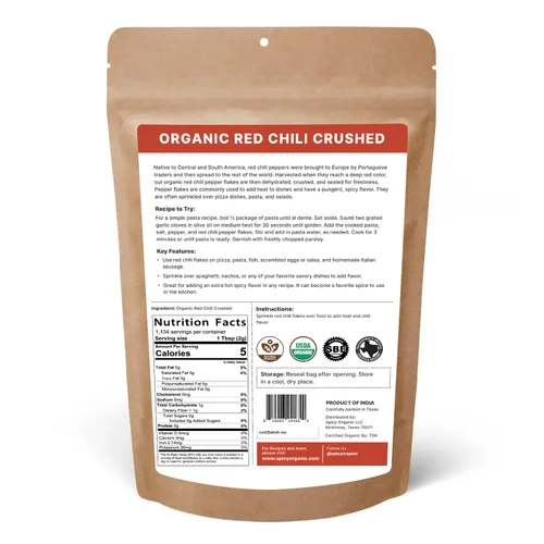 Miniatura 2 de SPICY ORGANIC Copos de pimiento rojo triturado de 5 libras – Especias de condimento de chiles resistentes – USDA orgánico, Kosher, sin OGM