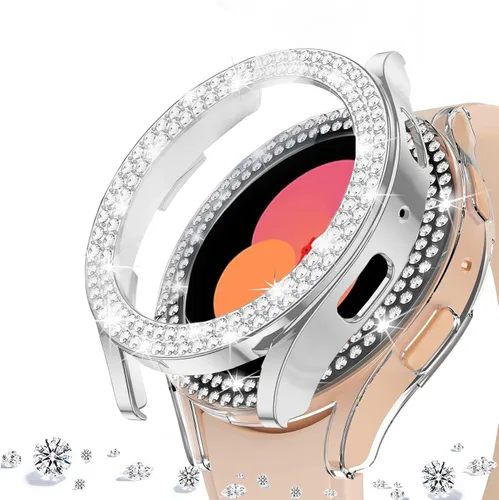 Miniatura 89 de DEALELE Paquete de 1 + 3 fundas y protector de pantalla compatible con Samsung Galaxy Watch FE / 5/4 de 1.575 pulgadas, funda protectora