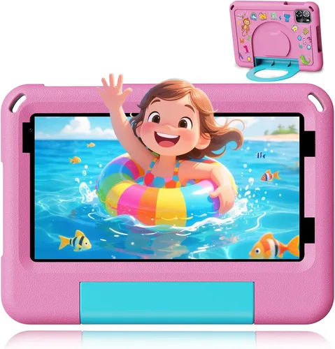 Tabletas Android de 15 con estuche para niños de 7 pulgadas, almohadilla de 64 GB para niños de 3 a 12 años, educación, juegos, control parental,