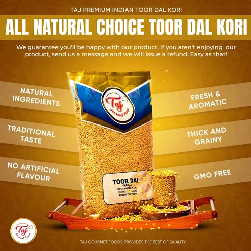 Miniatura 3 de TAJ Premium Indian Toor Dal Kori, Unoily, Madhi, (4 libras)