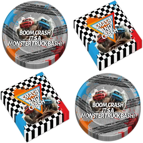 Miniatura 11 de 50 piezas de platos y servilletas de fiesta de coche de carreras, decoración de cumpleaños de coche de carreras con temática de carreras, platos