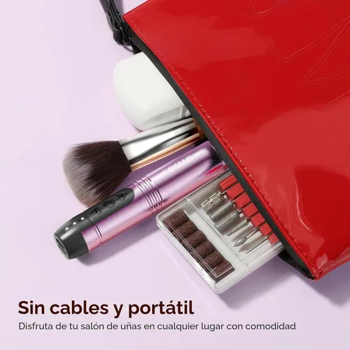 Miniatura 7 de COSLUS Taladro de uñas inalámbrico con lima eléctrica: profesional para uñas acrílicas, gel, polvo adhesivo, portátil, kit de máquina de taladro
