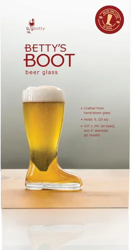 Miniatura 7 de Big Betty Das Boot - Taza de cristal para botas de cerveza para celebración del Oktoberfest, día de San Patricio, despedidas de soltero/despedida
