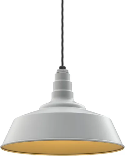 Miniatura 26 de Steel Lighting Co. Manhattan Warehouse Light Lámpara colgante montada en el techo Cúpula de 20 pulgadas Montaje al ras Luz de granero