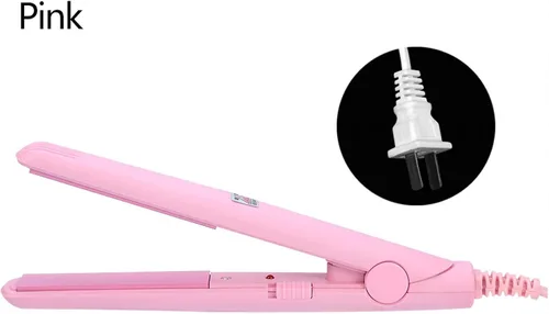 Miniatura 3 de Plancha para el cabello, plancha plana 2 en 1, mini flequillo, plancha de pelo de belleza, rizador de calefacción, alisador de placa de turmalina