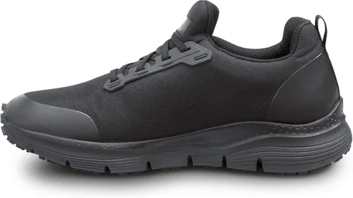 Miniatura 4 de Skechers Zapato de trabajo Jake, para hombre, estilo atlético deslizante, antideslizante, con puntera suave