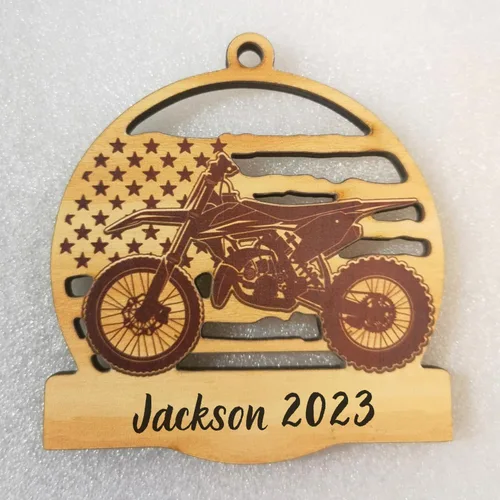 Miniatura 4 de Adorno de moto de motocross, adornos de motocicleta para hombre y niño, adorno de Navidad de bicicletas, regalo para amantes de las carreras, hijo