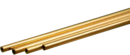 Miniatura 3 de K&S - Tubo redondo de latón de precisión 386.614 – 0.079 in de diámetro exterior 0.018 in de pared x 11.811 in de largo – Manualidades de bricolaje