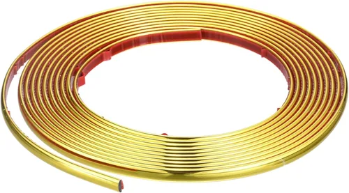 Miniatura 8 de uxcell Moldura flexible autoadhesiva, marco metálico de 8 pies x 0.31 pulgadas, para despegar y pegar, moldura de metal de PVC para pared