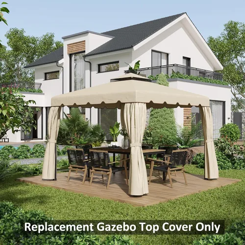Miniatura 7 de Outsunny - Reemplazo de toldo para gazebo de 10 x 10 pies, cubierta superior con techo doble ventilado para marco Outsunny de 9.7 x 9.7 pies