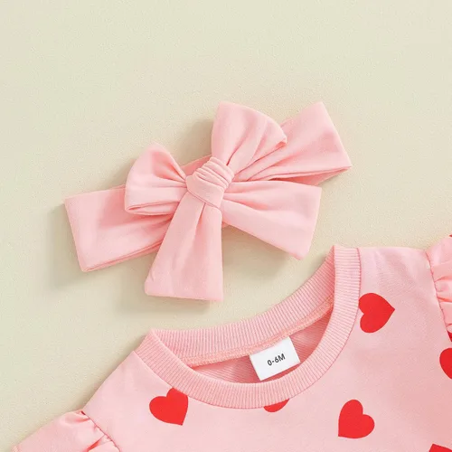 Miniatura 3 de Conjunto de 2 piezas para bebé, niña, niño, manga larga, arcoíris, con pantalones de leopardo, ropa de invierno y primavera