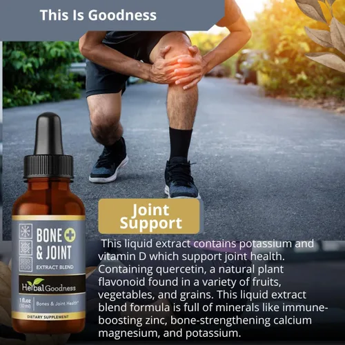 Miniatura 3 de Herbal Goodness Extracto líquido para huesos y articulaciones, 1 onza – hueso orgánico y toda la salud de las articulaciones, apoyo muscular