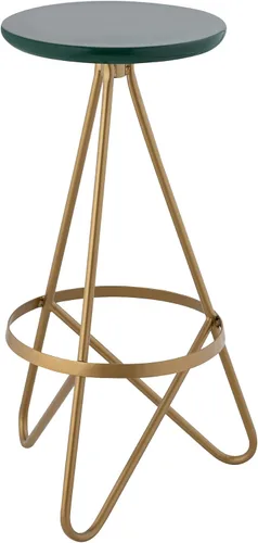 Miniatura 12 de JONATHAN Y Spiroa - Taburete de bar moderno de metal sin espalda de 30 pulgadas, silla de bar de hierro negro y dorado con reposapiés para isla