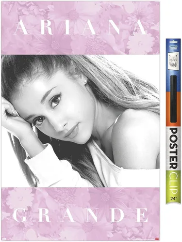 Miniatura 13 de Trends International Ariana Grande - Póster de pared floral, 14.725 x 22.375 pulgadas, versión enmarcada de madera de granero