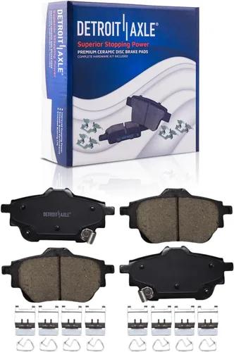 Miniatura 18 de Detroit Axle - Kit de freno trasero para Honda Civic CRX Prelude Acura Integra Rotores de freno perforados y ranurados Pastillas de freno