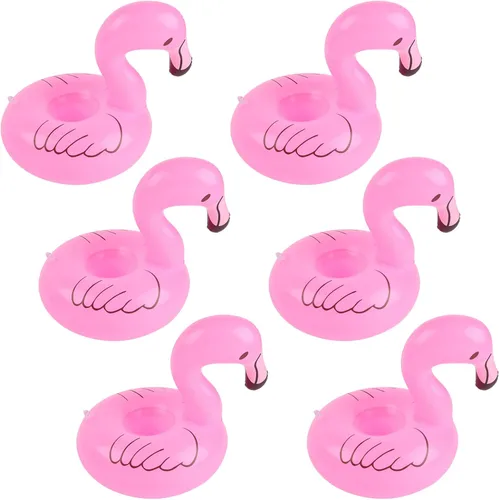 Miniatura 8 de Kleeblatt Flotadores inflables para bebidas de piscina, portavasos flotantes inflables de flamenco para bebidas, flotadores de bebidas para fiestas