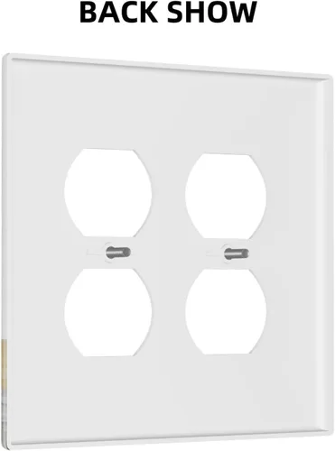 Miniatura 488 de Placa Decorativa de Pared de Granja Rústica con Cuerno de Madera para Puerta de Granero 1 Banda Duplex Cubiertas de Toma Eléctrica Soltera