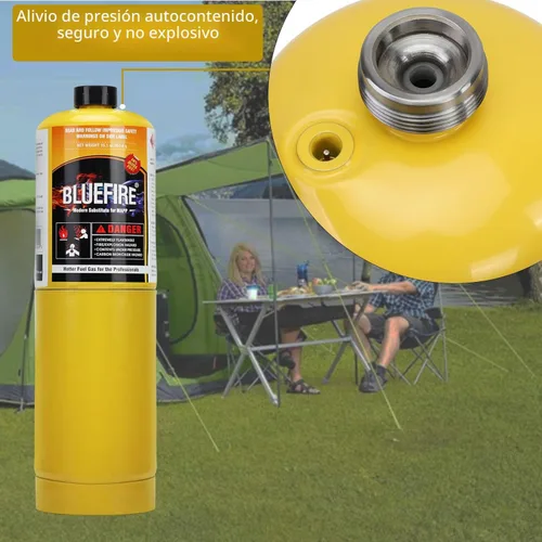 Miniatura 2 de BLUEFIRE (2) cilindro de gas MAPP moderno de 14.1 onzas, 99.9% de propileno de alta pureza igual a MAP-PRO más caliente que el combustible
