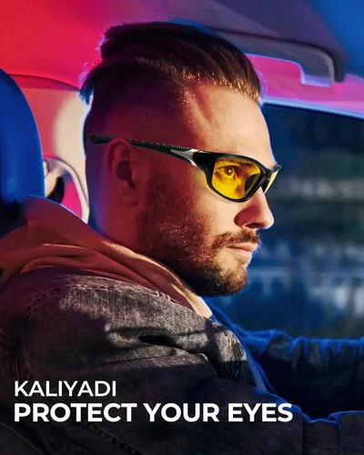 Miniatura 2 de KALIYADI 4 Pack Polarized Sunglasses-Men Sports Sun-glasses: Mens Sunglasses UV Protection for Fishing Driving Cycling A15-visión nocturna/visión